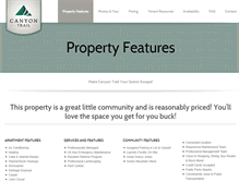 Tablet Screenshot of canyontrailapts.com